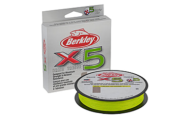 Image of Berkley x5 Braid, 6lb, 328yd, Flame Green, 0.010 in/0.25 mm, 1614425