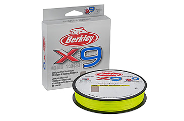Image of Berkley X9 Braid Filler Spool, 20lb, 164yd, Flame Green, 0.017 in/0.43 mm, 1614439