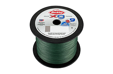 Image of Berkley x9 Braid Superline, 0.35mm class/0.014in class, 65lb test/80 lbC/36.3kg, 2188yd/2000m, 17lb, Low-Vis Green, X9BBK65-22, Low-Vis Green, 0.014 in/0.35 mm, 1486842