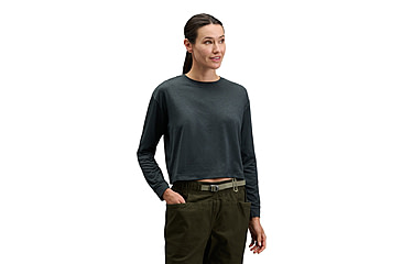 Image of Black Diamond Circuit Long Sleeve Tee - Womens, Black, Medium, AP7520170002MED1