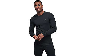 Image of Black Diamond Coefficient LT Crew - Mens, Black, Extra Large, AP7600250002XLG1