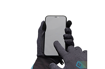 Image of Black Diamond Deploy Wind Hood Gloves, Carbon/Glacier, Extra Small, BD8017429642XSM1