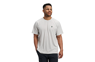 Image of Black Diamond Distance Short Sleeve Tech Tee - Mens, Alloy, Medium, AP7520061000MED1
