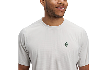 Image of Black Diamond Distance Short Sleeve Tech Tee - Mens, Alloy, Medium, AP7520061000MED1