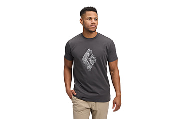 Image of Black Diamond Engineered Diamond Short Sleeve Tee - Mens, Anthracite, Medium, AP7524720001MED1
