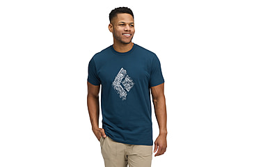 Image of Black Diamond Engineered Diamond Short Sleeve Tee - Mens, Indigo, Medium, AP7524724013MED1