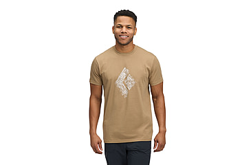 Image of Black Diamond Engineered Diamond Short Sleeve Tee - Mens, Mushroom, Large, AP7524722015LRG1