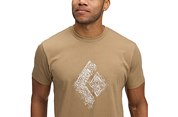 Image of Black Diamond Engineered Diamond Short Sleeve Tee - Mens, Mushroom, Large, AP7524722015LRG1