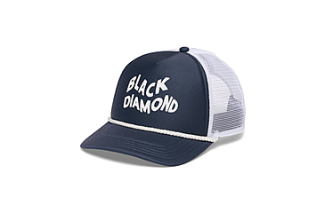 Image of Black Diamond Flat Bill Trucker Hat, Charcoal/White Wavy, AP7230499262ALL1