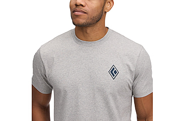 Image of Black Diamond Heritage Alpinist Short Sleeve Tee - Mens, Nickel Heather, Medium, AP7524671014MED1