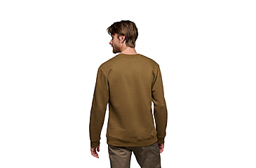 Image of Black Diamond Heritage Wordmark Crewneck - Mens, Dark Curry, Small, AP7524437001SML1