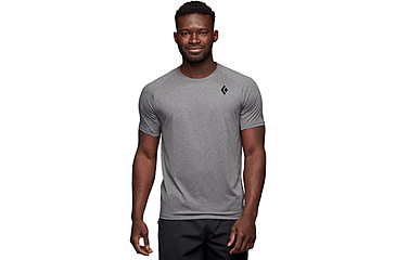 Image of Black Diamond Lightwire Short Sleeve Tech Tee - Mens, Steel Grey, Medium, AP7524270034MED1
