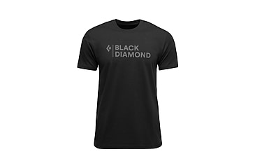 Image of Black Diamond Mini Stacked Short Sleeve Tee - Mens, Black, Large, AP7524890002LRG1