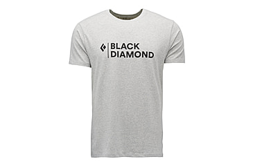 Image of Black Diamond Mini Stacked Short Sleeve Tee - Mens, Nickel Heather, Medium, AP7524891014MED1