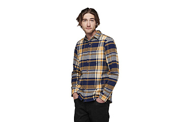 Image of Black Diamond Project Flannel - Men's, Indigo/Gold Plaid, Large, AP7440639534LRG1