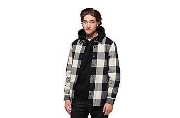 Image of Black Diamond Project Lined Flannel - Mens, Black/Off White Plaid, Medium, AP7440659511MED1