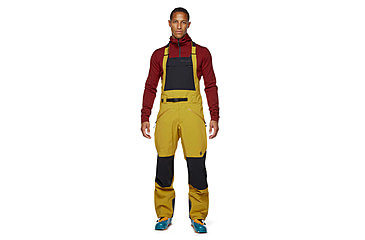 Image of Black Diamond Recon Stretch Bibs - Men's, Amber/Black, Medium, AP7410209354MED1