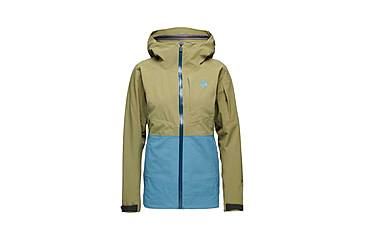 Image of Black Diamond Recon Stretch Ski Shell - Womens, Crag Green/Creek Blue, Small, APE7O99525SML1