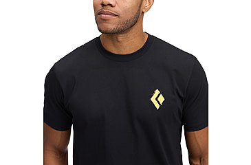 Image of Black Diamond Shredded Short Sleeve Tee - Mens, Black, Small, AP7524920002SML1