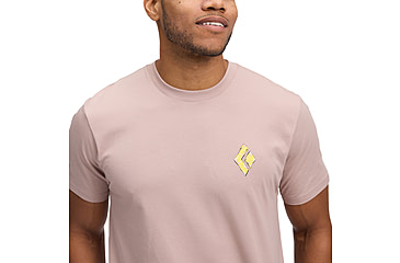 Image of Black Diamond Shredded Short Sleeve Tee - Mens, Pale Mauve, Medium, AP7524925019MED1