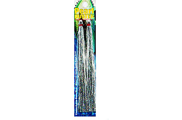Image of Boone Bait Pearl Duster, 6-3/4in, Silver Mylar, 2/Pack, 653
