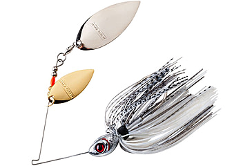 Image of Booyah Counter Strike Double Willow Spinnerbait, 1/2oz, Chrome/Bya Shad, BYCSW12662