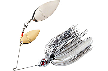 Image of Booyah Counter Strike Double Willow Spinnerbait, 3/8oz, Chrome/Bya Shad, BYCSW38662