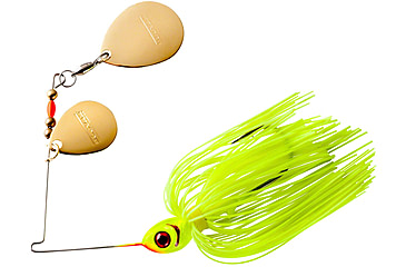 Image of Booyah Double Colorado Spinnerbait, 3/8oz, Chartreuse, BYBCC38617