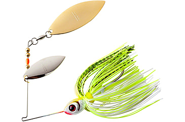 Image of Booyah Double Willow Spinnerbait, 1/2oz, Chart White Shad, BYBW12646