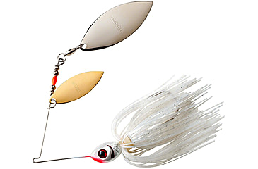 Image of Booyah Double Willow Spinnerbait, 1/2oz, Satin Silver Glimmer, BYBW12636
