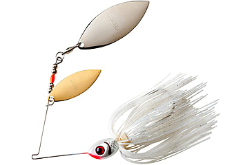 Image of Booyah Double Willow Spinnerbait, 3/8oz, Satin Silver Glimmer, BYBW38636