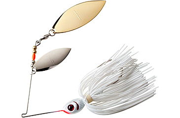 Image of Booyah Double Willow Spinnerbait, 3/8oz, Snow White, BYBW38615