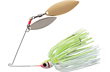 Image of Booyah Double Willow Spinnerbait 1/2oz, White Chartreuse, BYBW12616