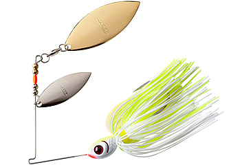 Image of Booyah Double Willow Spinnerbait, 3/8oz, White Chartreuse, BYBW38616