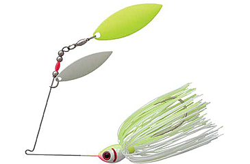 Image of Booyah Glow Blade Willow Spinnerbait, 1/2oz, Chart Prl Wht/Wht Cha, BYGBW12616