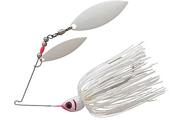 Image of Booyah Glow Blade Willow Spinnerbait, 3/8oz, Pearl Wht/Snow White, BYGBW38615