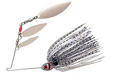 Image of Booyah Mini Shad Spinnerbait, 3/16oz, Chrome/Purple Glimmer, BYMS36610