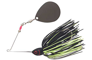 Image of Booyah Moon Talker Spinnerbait, 3/4oz, Black/Chart Colorado, BYMT34604