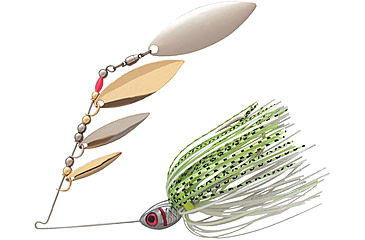 Image of Booyah Super Shad Quad Blade Spinnerbait, 3/8oz, Chartreuse Glimmer, BYSS38613
