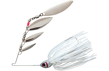 Image of Booyah Super Shad Quad Blade Spinnerbait, 3/8oz, Pearl Shiner, BYSS38609