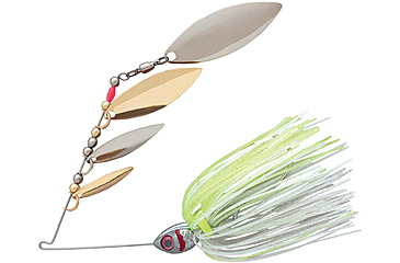 Image of Booyah Super Shad Quad Blade Spinnerbait, 3/8oz, Silver Chartreuse, BYSS38612