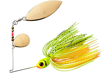 Image of Booyah Double Willow Tandem Blade Spinnerbait, 1/4oz, Chartreuse Perch, BYBT14639