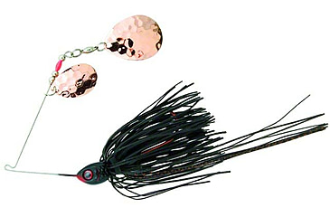 Image of Booyah Tux &amp; Tails Spinnerbait, 3/8oz, Black/Copper, BYTCC38674