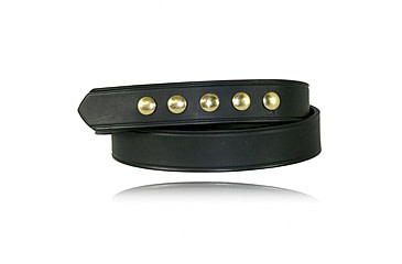 Image of Boston Leather 1 1/2 Five-snap Belt, Gold Snap Finish Standard, Hi Gloss - 6583-2-58-GLD