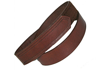 Image of Boston Leather 1 1/2 Hook And Loop Tipped Belt, Cordovan - 6630-BRN-1-28
