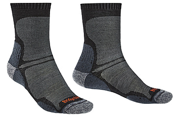 Image of Bridgedale Hike Ultralight Merino Endurance Crew Socks - Mens, Black, Medium, 710099-845-M