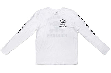 Image of Brigade Manufacturing Garment Logo T-Shirt Long Sleeve, White, 2XL, GLS0A6I0