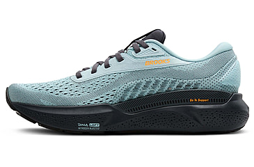 Image of Brooks Adrenaline GTS 24 Road Running Shoes - Mens, Winter Sky/Ebony/Orange, 10.0 US/Medium, 1104371D416.100