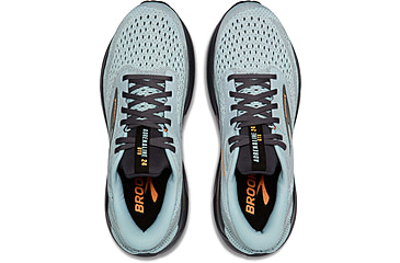 Image of Brooks Adrenaline GTS 24 Road Running Shoes - Mens, Winter Sky/Ebony/Orange, 10.0 US/Medium, 1104371D416.100