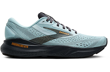 Image of Brooks Adrenaline GTS 24 Road Running Shoes - Mens, Winter Sky/Ebony/Orange, 10.0 US/Medium, 1104371D416.100